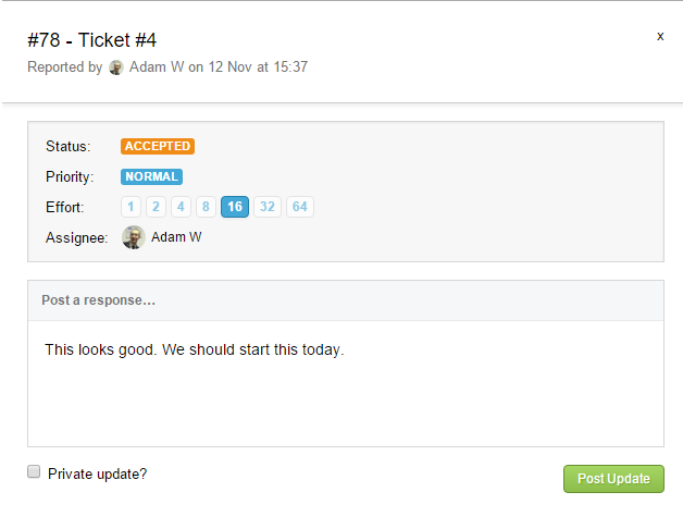 Ticket Comment