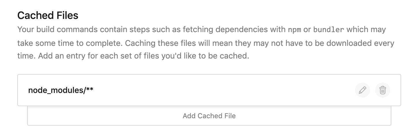 Cached files