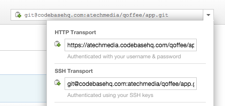 SSH clone URL